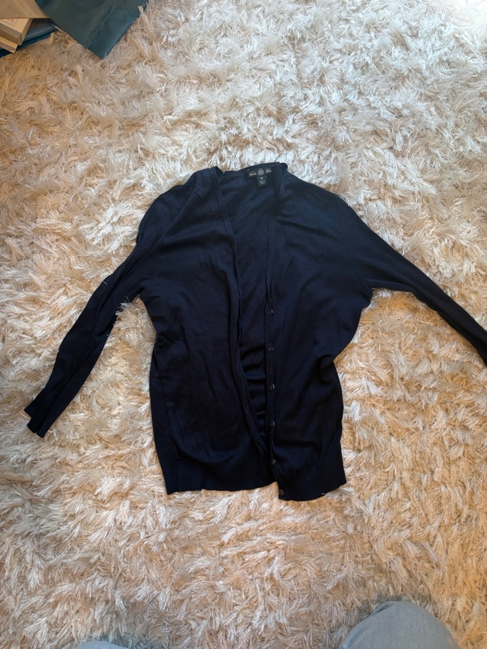 Brooks Brothers Dark Navy Button-Up Cardigan